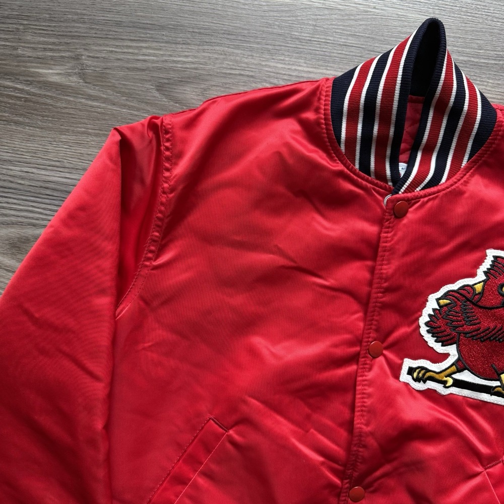 Vintage St. Louis Cardinals Satin Starter Jacket MLB Size Small USA - Picture 6 of 10